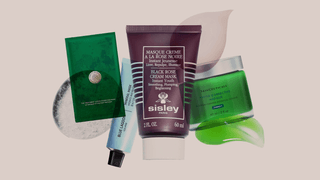 Image contains a collage of face masks for mature skin